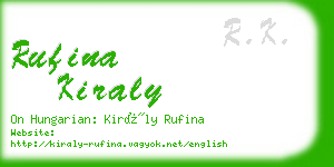 rufina kiraly business card